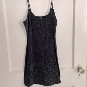Vintage Y2K Metallic Little Black Dress